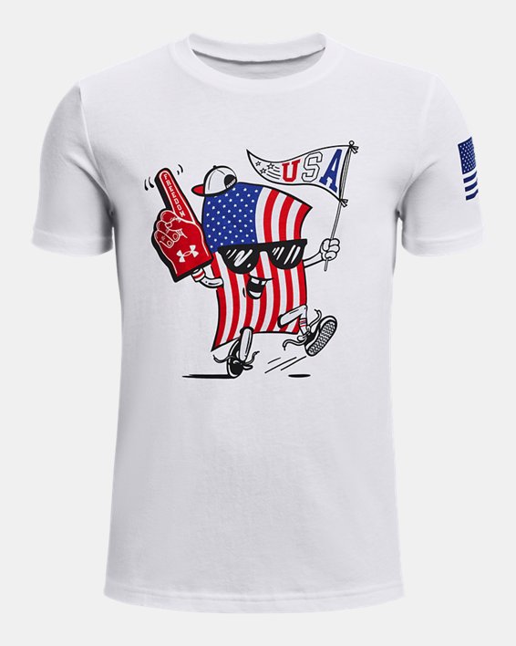 Boys' UA Freedom Fun T-Shirt, White, pdpMainDesktop image number 0